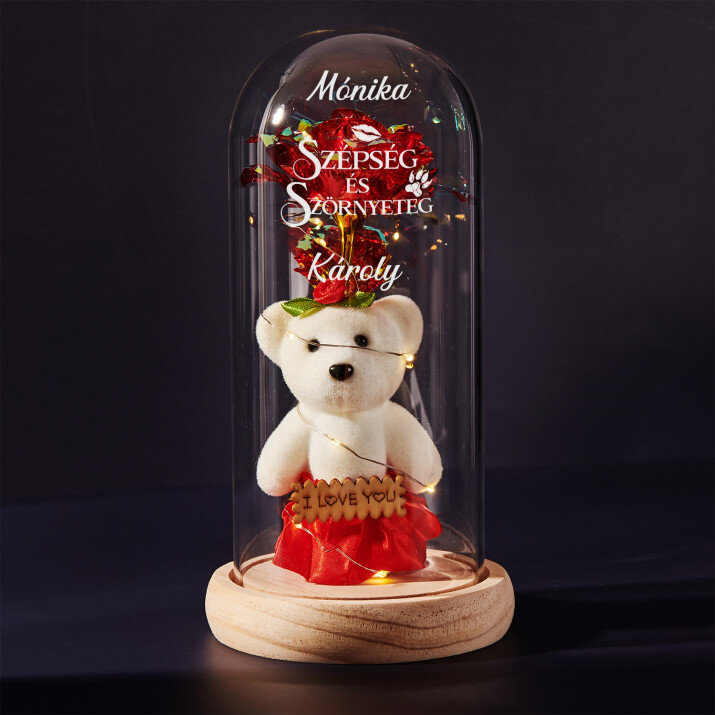 Szépség és szörnyeteg - Üvegkupolába zárt örök rózsa