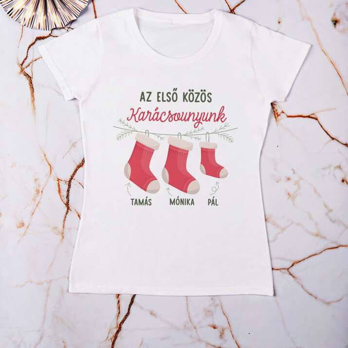 Az első közös karácsony - Női póló