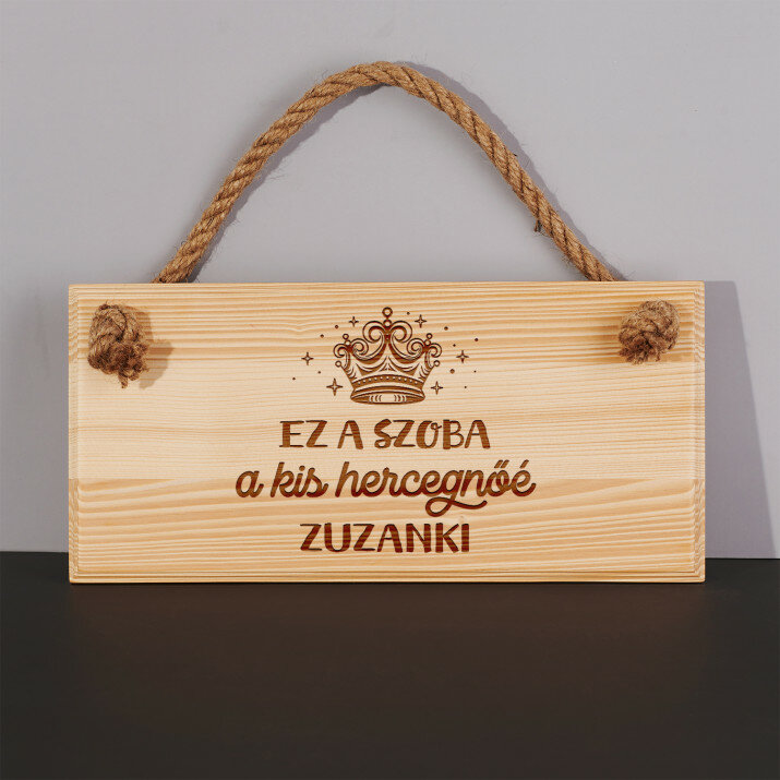Kis hercegnő szobája - Fatábla