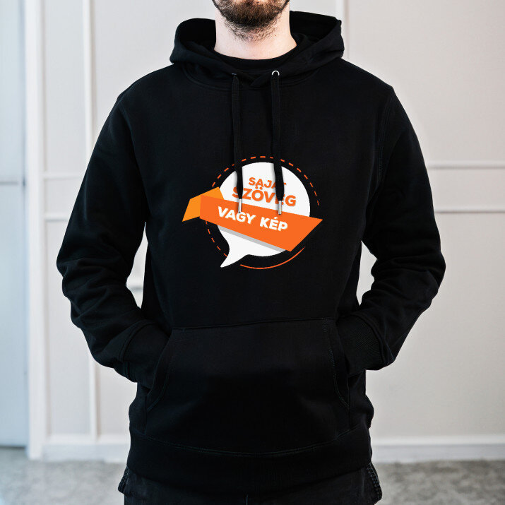 Saját projekt - Fekete kapucnis pulóver férfiakna
