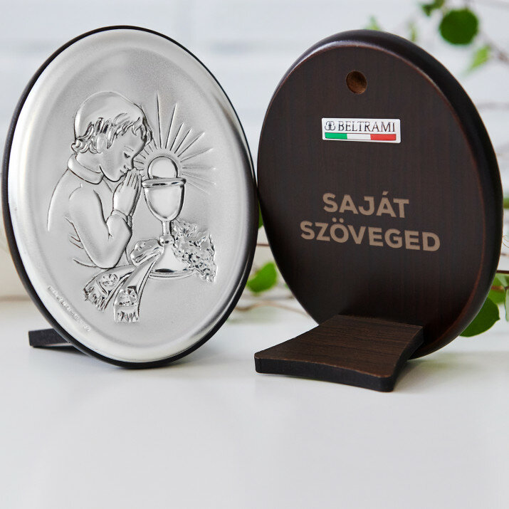 Saját szöveged - Ezüst gravírozott kép - Kisfiú