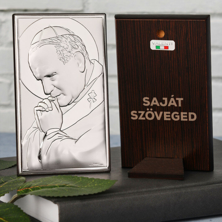 Saját szöveged - Ezüst gravírozott kép - Pápa