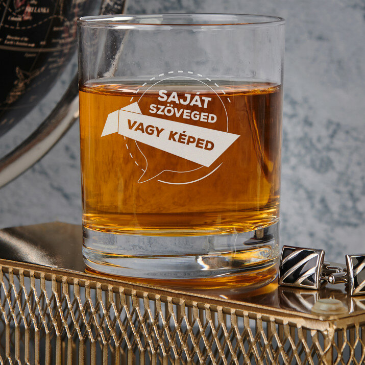 Saját szöveged - Whiskys pohár