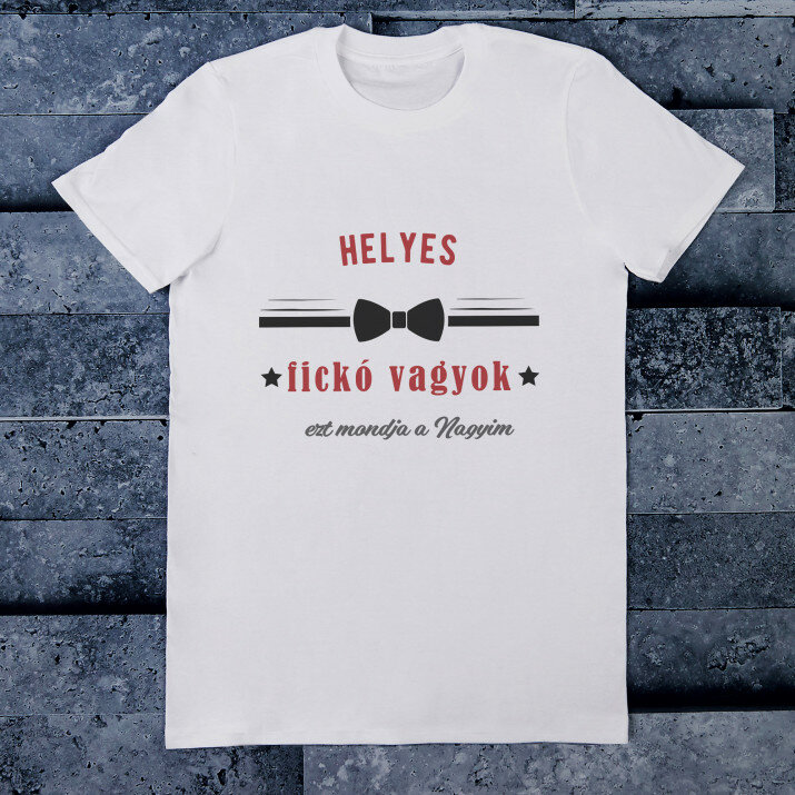 Helyes fickó - Férfi póló nyomtatott mintával