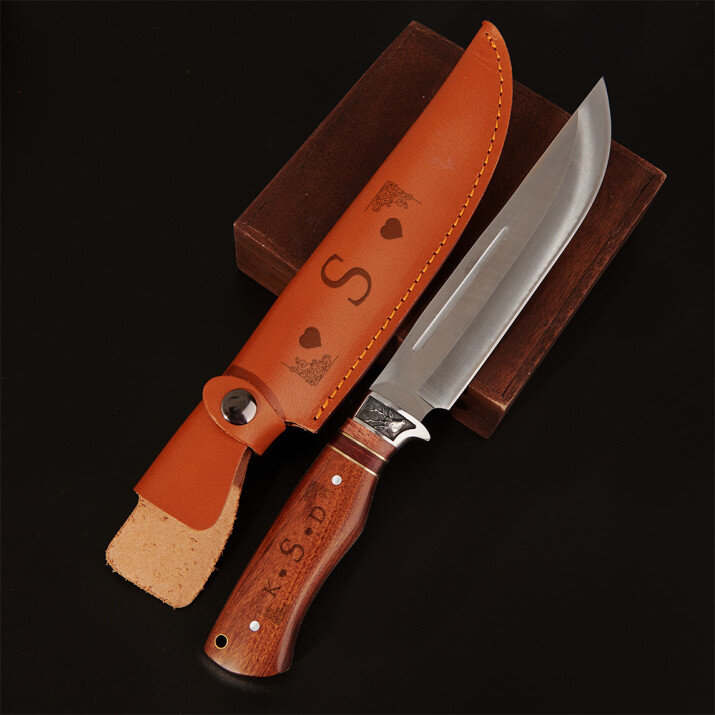 Család, monogramok - Vadászkés 30cm
