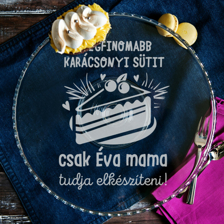 A legfinomabb karácsonyi süti - Tálaló üvegtálca