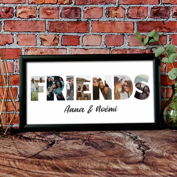 friends szó - Bekeretezett kép felirattal