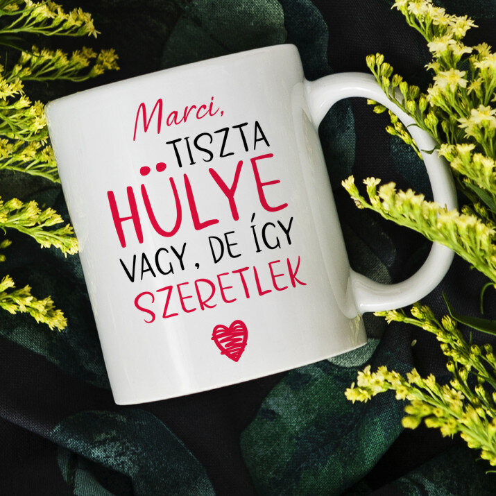tiszta hülye vagy - Személyre szabott bögre