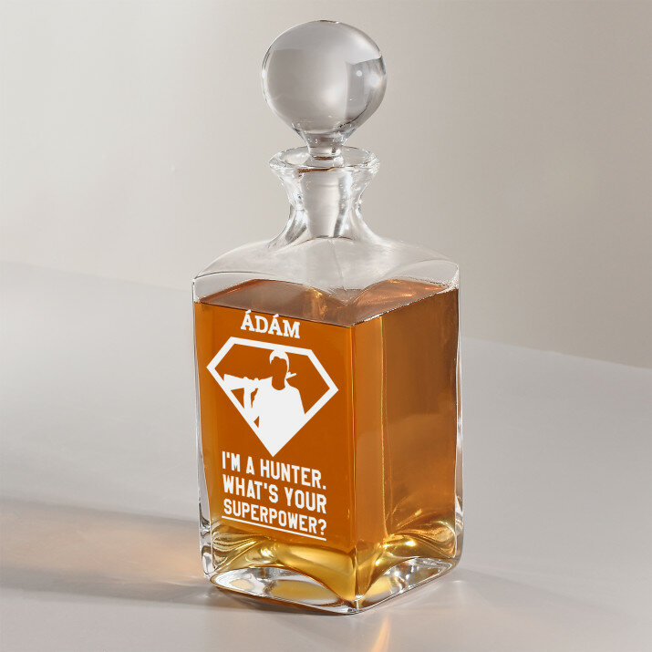 Superpower - Gravírozott whisky kancsó