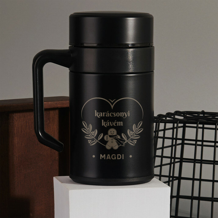 Karácsonyi kávém - Termobögre füllel 400 ml