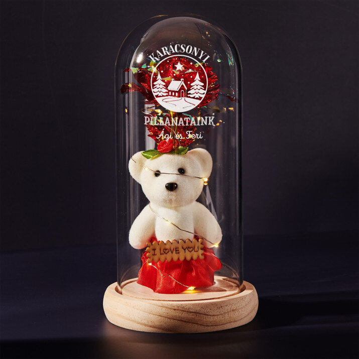 Karácsonyi pillanataink - Üvegkupolába zárt örök rózsa