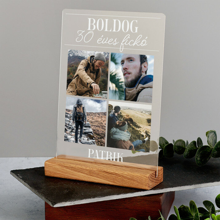Boldog 30 éves fickó - Nyomtatás akrilüvegen
