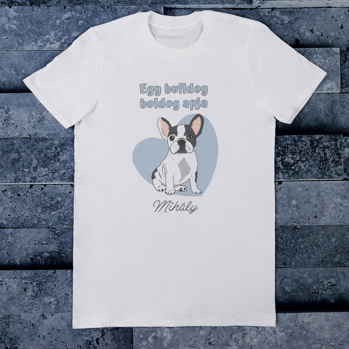 Egy bulldog boldog apja - Férfi póló nyomtatott mintával