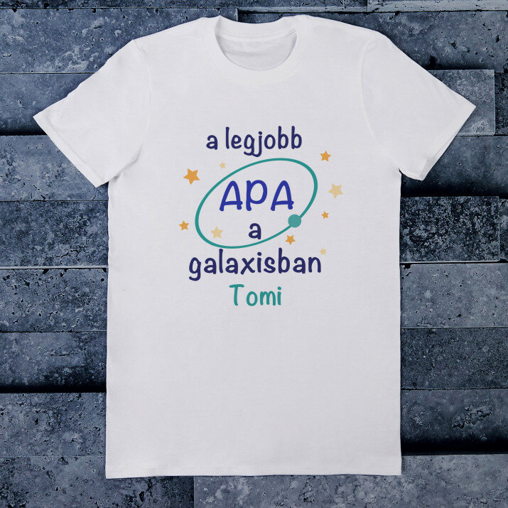 apa a galaxisban - Férfi póló nyomtatott mintával