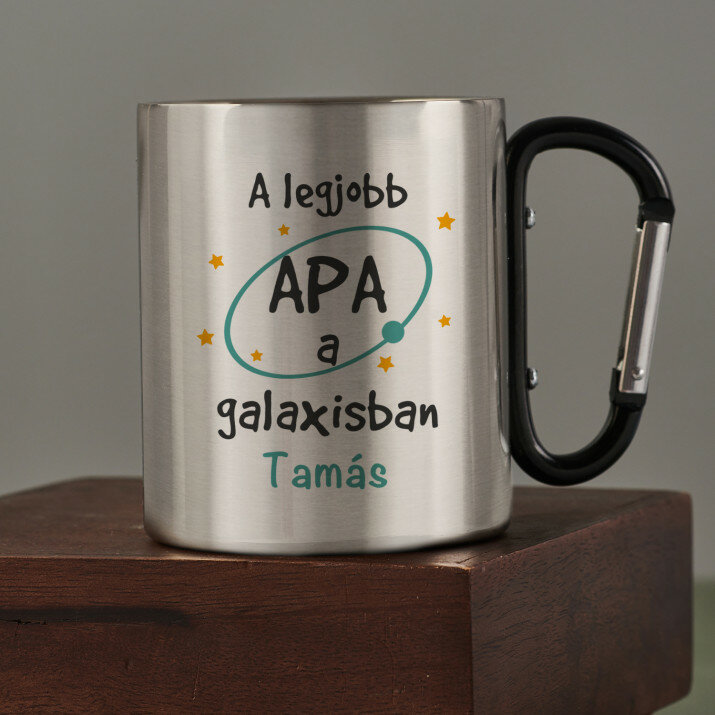 apa a galaxisban - Fém bögre karabinerrel