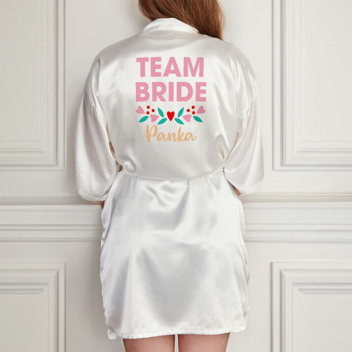 Team bride - Szatén köntös