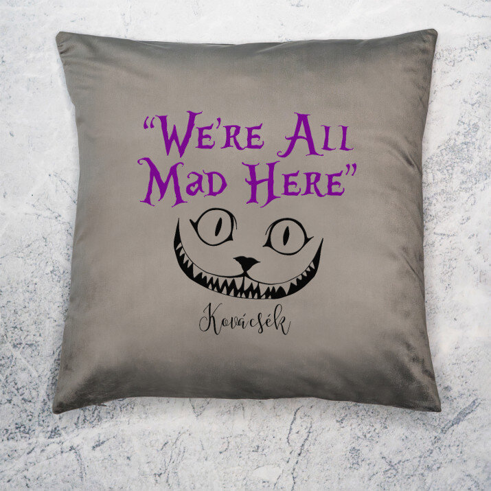 We`re all mad here - Díszpárna