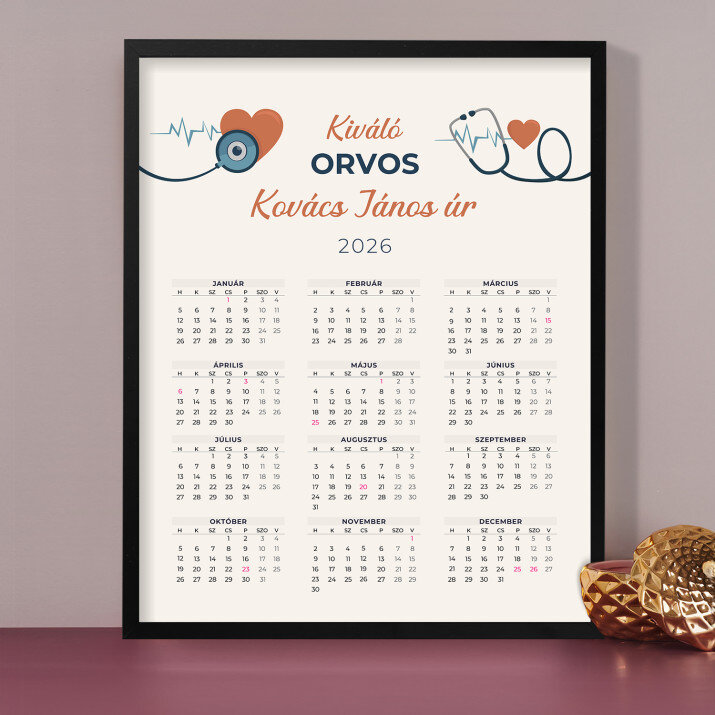 kiváló orvos - Naptár keretben