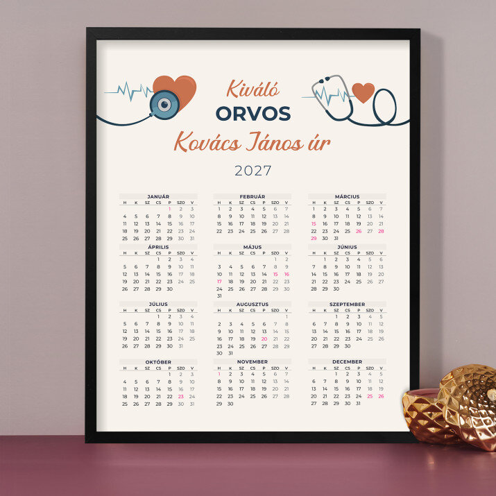 kiváló orvos - Naptár keretben kiváló orvos - Naptár keretben