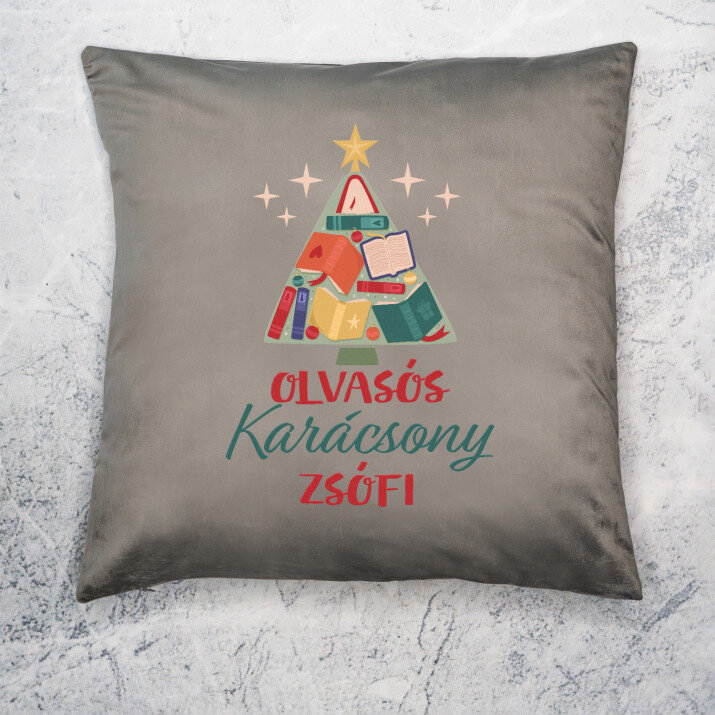Olvasós karácsony - Díszpárna