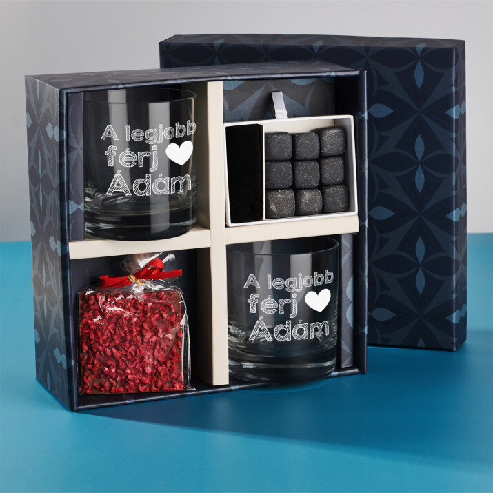 Ajándékkészlet whiskys poharakka A férjnek 2