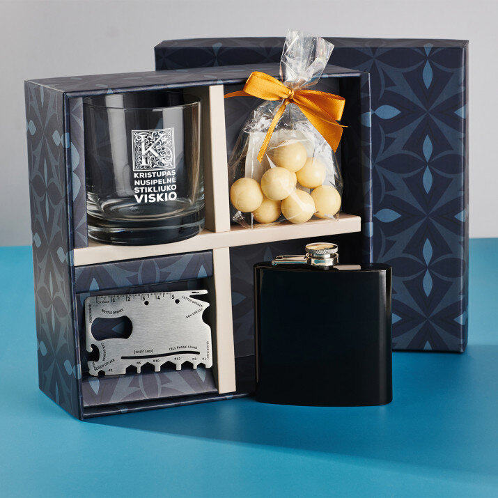 Ajándékkészlet whiskys pohárral A vőlegénynek