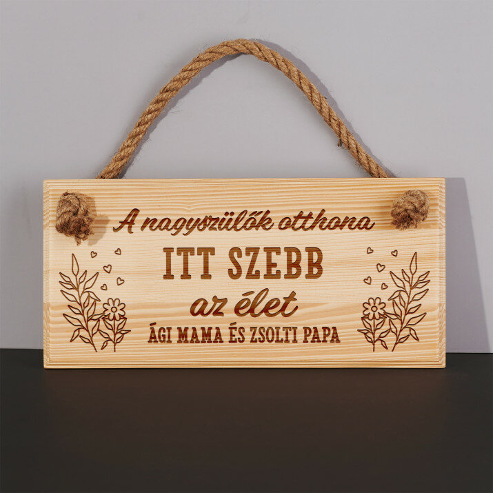 Szebb az élet - Fatábla