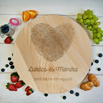 Ujjlenyomatok - Forgatható tálaló deszka