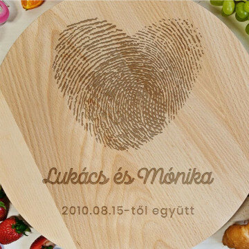 Ujjlenyomatok - Forgatható tálaló deszka