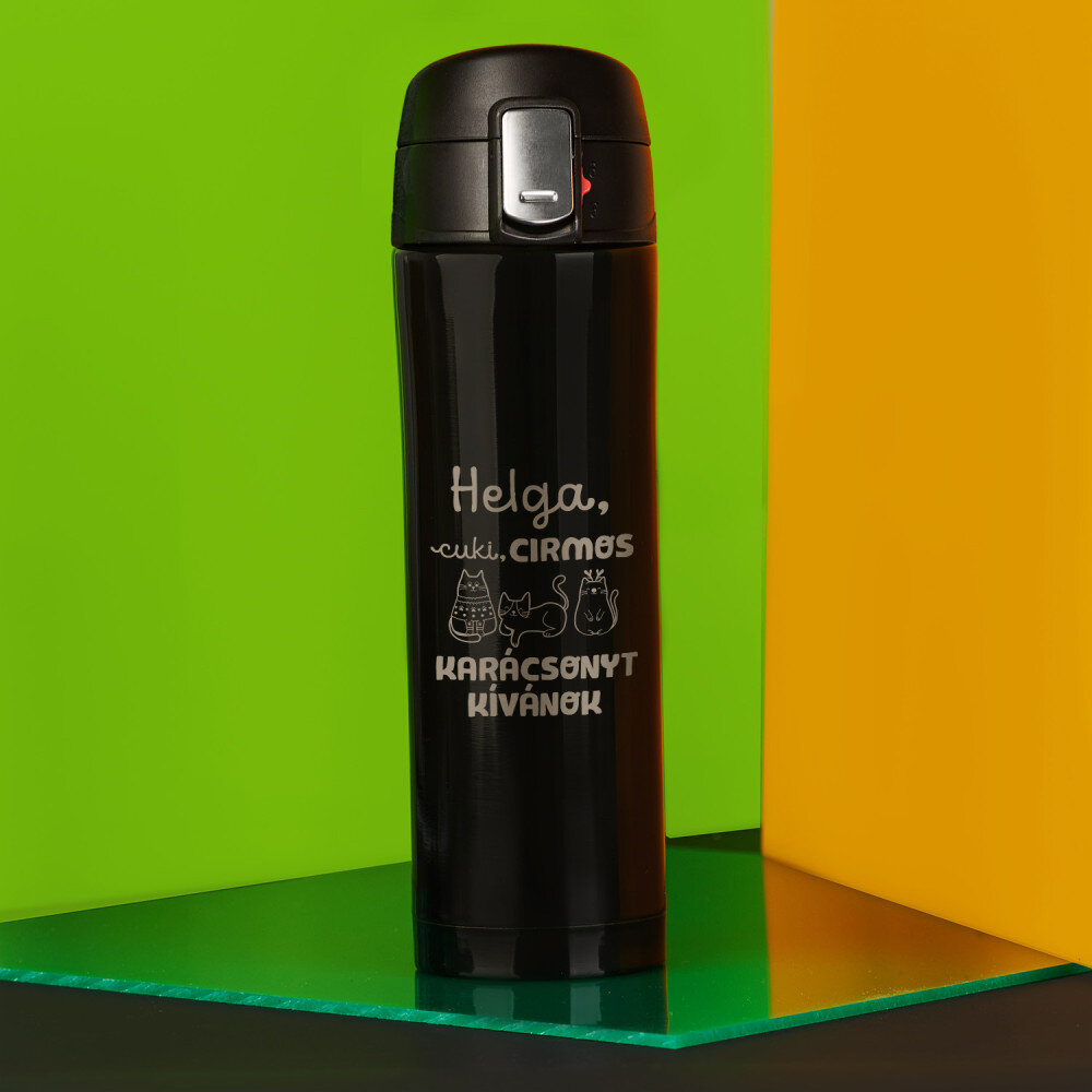 cuki cirmos karácsony - Termikus bogre 440 ml - MyGift.hu