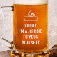 Allergic to bullshit - Személyre szabott söröskorsó