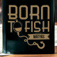 Born to fish - Gravírozott laposüveg flaska