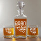 Born to fish - Gravírozott whisky kancsó és poharak készlete