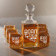 Born to fish - Gravírozott whisky kancsó és poharak készlete