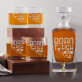 Born to fish - Gravírozott whisky kancsó és poharak készlete