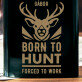 Born to hunt - Gravírozott laposüveg flaska
