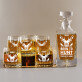 Born to hunt - Gravírozott whisky kancsó és poharak készlete