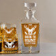Born to hunt - Gravírozott whisky kancsó és poharak készlete
