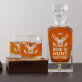 Born to hunt - Gravírozott whisky kancsó és poharak készlete