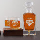 Brown water - Gravírozott whisky kancsó és poharak készlete