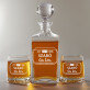 Company limited - Gravírozott whisky kancsó és poharak készlete
