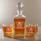 Company limited - Gravírozott whisky kancsó és poharak készlete