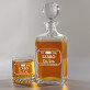 Company limited - Gravírozott whisky kancsó és poharak készlete