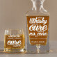 Cure - Gravírozott whisky kancsó és poharak készlete