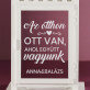 Az otthon ott van, ahol együtt vagyunk - lámpa