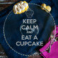 Eat cupcake - Tálaló üvegtálca