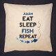 Eat, sleep, fish - Díszpárna