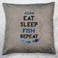 Eat, sleep, fish - Díszpárna