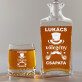 A vőlegény csapata - Gravírozott whisky kancsó és poharak készlete
