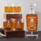 A vőlegény csapata - Gravírozott whisky kancsó és poharak készlete